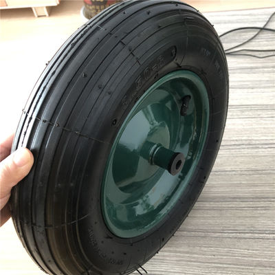 350-8 o trole pneumático de aço verde de Rim Cart Pneumatic Wheels Rubber monta pneus o carrinho de mão