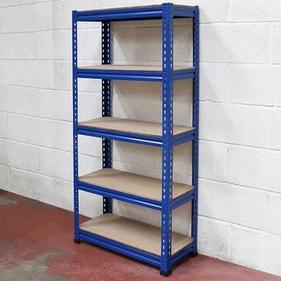 Azul da unidade de armazenamento da casa da prateleira do metal da série de Boltless 5