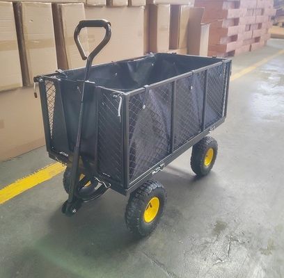 Carro de jardim de serviço público do dever de Mesh Cart Steel Trolley Heavy do jardim da extra grande