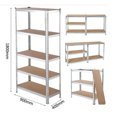 5 Equipamentos de prateleiras de nível Equipamentos de prateleiras de metal ajustáveis Multipurpose sem parafusos 180x90x40CM