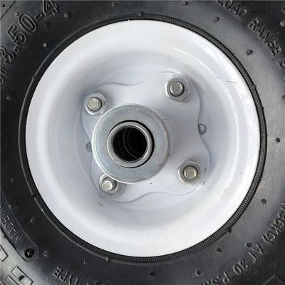 350 4 Rim Sack Barrow Wheel branco rodas de borracha do carrinho de mão de 10 polegadas para troles