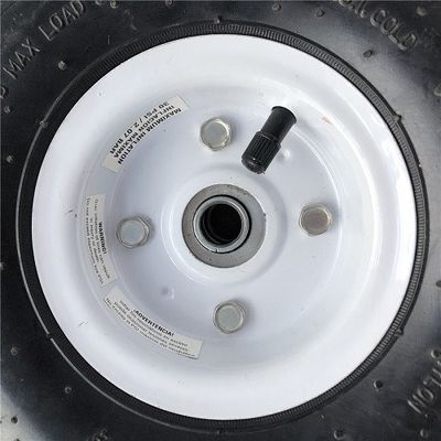 350 4 Rim Sack Barrow Wheel branco rodas de borracha do carrinho de mão de 10 polegadas para troles