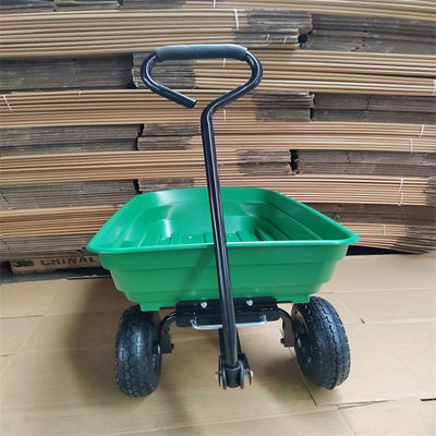 jardim Tipper Cart With Pneumatic Tires do carro da descarga do jardim da roda 75L 4