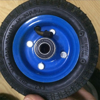 o trole do jardim da polegada 6x2 monta pneus as rodas de borracha infláveis do carrinho de mão do saco da substituição