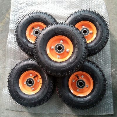 O trole pneumático de 10 polegadas roda 350 4 rodas pneumáticas de borracha de 6 PARES para o jardim
