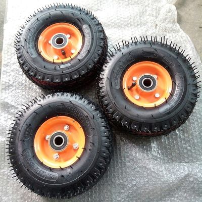 O trole pneumático de 10 polegadas roda 350 4 rodas pneumáticas de borracha de 6 PARES para o jardim
