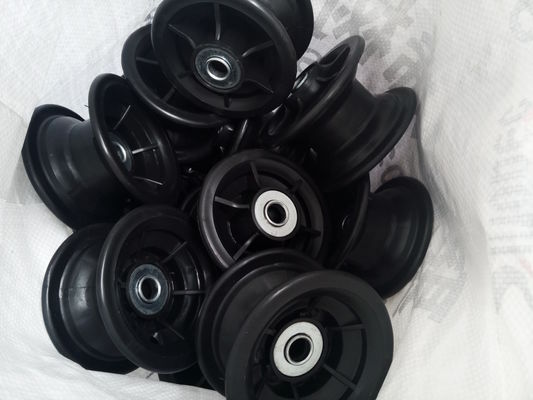 350 4 rodas de Grey Plastic Rim Pneumatic Trolley substituição da roda do trole da mão de 10 polegadas