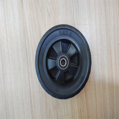Rodas de borracha contínuas resistentes pequenas caminhões de Rim Solid Wheels For Hand do metal de 6 polegadas