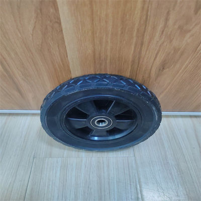 Rodas de borracha contínuas resistentes pequenas caminhões de Rim Solid Wheels For Hand do metal de 6 polegadas