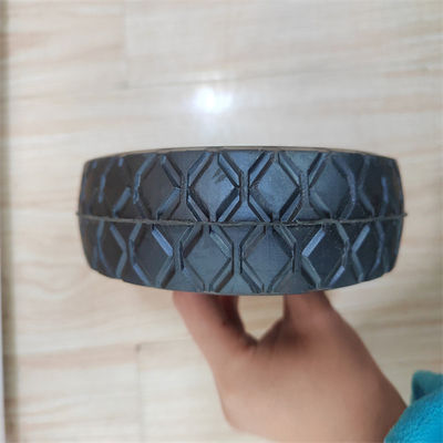Rodas de borracha contínuas resistentes pequenas caminhões de Rim Solid Wheels For Hand do metal de 6 polegadas
