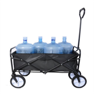 Vagão de dobramento dobrável exterior do carro 105cm do vagão resistente para o conjunto de ferramentas do jardim