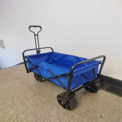 O vagão de dobramento azul de múltiplos propósitos dobra acima o vagão de praia personaliza o logotipo