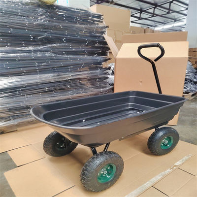 jardim 75L que despeja o carro de jardim Tipper Garden Trolley Tipper do preto do carro