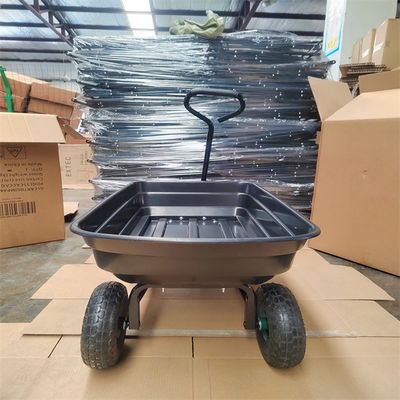 jardim 75L que despeja o carro de jardim Tipper Garden Trolley Tipper do preto do carro