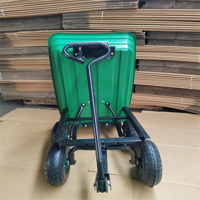punho plástico de 50L Tray Garden Dump Cart Garden Tipper Trolley Sand Wagon With