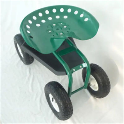 Carro de rolamento Steerable de rolamento de aço do &quot;trotinette&quot; do metal de Seat do trabalho de Seat do trabalho do carro de jardim