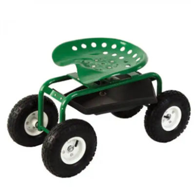 Carro de rolamento Steerable de rolamento de aço do &quot;trotinette&quot; do metal de Seat do trabalho de Seat do trabalho do carro de jardim