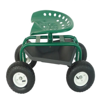 Carro de rolamento Steerable de rolamento de aço do &quot;trotinette&quot; do metal de Seat do trabalho de Seat do trabalho do carro de jardim