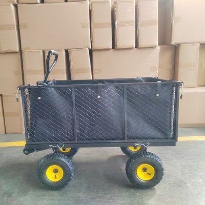 Carro de jardim de serviço público do dever de Mesh Cart Steel Trolley Heavy do jardim da extra grande