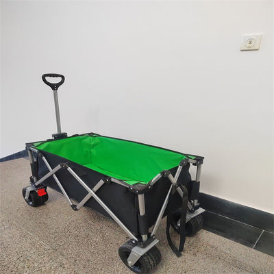 Carro de dobramento exterior de acampamento do vagão da tração da mão com a roda feita sob encomenda do plutônio da tela