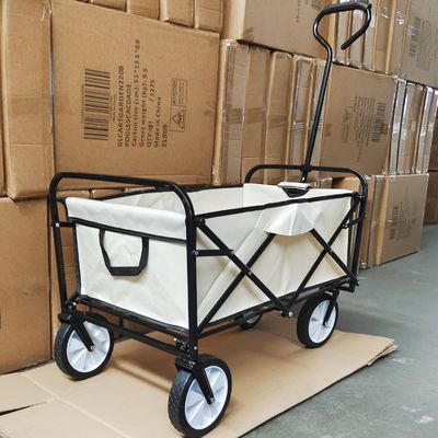 O Pvc roda o trole dobrável de acampamento da bagagem do carro do vagão com o únicos punho e pano