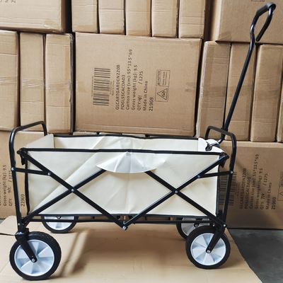 O Pvc roda o trole dobrável de acampamento da bagagem do carro do vagão com o únicos punho e pano