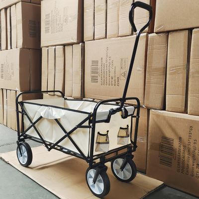 O Pvc roda o trole dobrável de acampamento da bagagem do carro do vagão com o únicos punho e pano