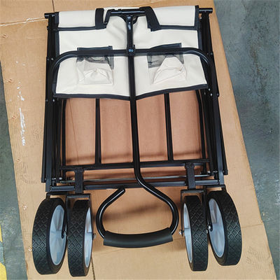 O Pvc roda o trole dobrável de acampamento da bagagem do carro do vagão com o únicos punho e pano