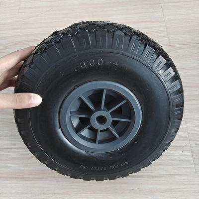 10 roda pneumática do pneu de borracha da polegada 3.00-4 para a zorra do trole do caminhão de mão
