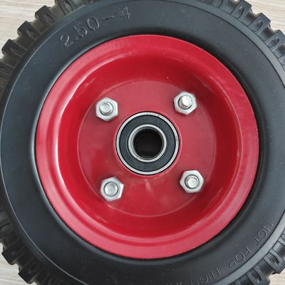 250-4 metal Rim Wheel Barrow roda de borracha do pneu pneumático do trole da mão de 8 polegadas