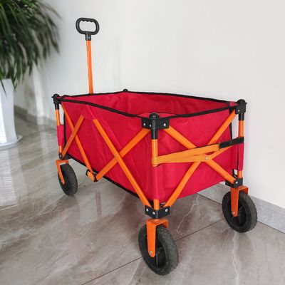 carro de acampamento exterior de dobramento de quatro vias do carrinho de compras dobrável da roda 7inch
