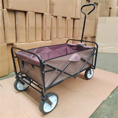 Rodas do PVC de Brown carro de dobramento customizável do vagão de 4 todo o sentido dobrável