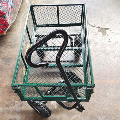 roda do ar de Mesh Cart Heavy Duty Metal Mesh Garden Cart 350-4 do jardim 75L