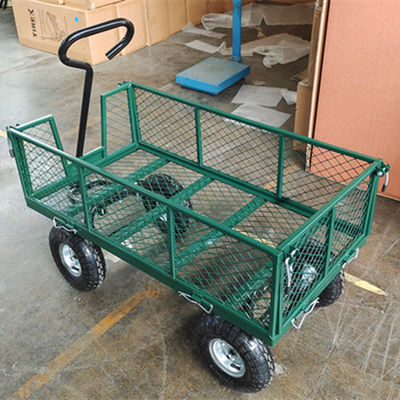 roda do ar de Mesh Cart Heavy Duty Metal Mesh Garden Cart 350-4 do jardim 75L