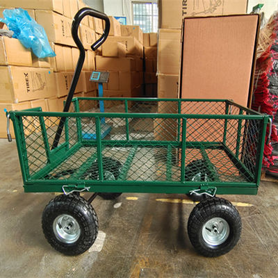 roda do ar de Mesh Cart Heavy Duty Metal Mesh Garden Cart 350-4 do jardim 75L