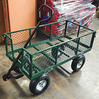 roda do ar de Mesh Cart Heavy Duty Metal Mesh Garden Cart 350-4 do jardim 75L