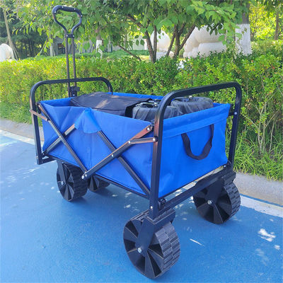Carrinho de compras dobrável do carro do vagão do carrinho de mão com o vagão de dobramento ajustável das rodas
