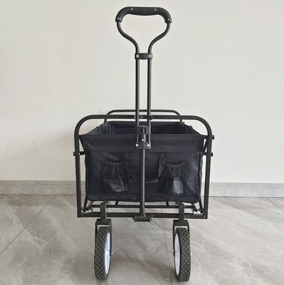 Vagão dobrável de serviço público de acampamento resistente da dobradura do armazenamento do carro do punho ajustável