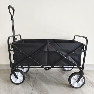 Vagão dobrável de serviço público de acampamento resistente da dobradura do armazenamento do carro do punho ajustável