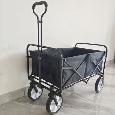 Vagão dobrável de serviço público de acampamento resistente da dobradura do armazenamento do carro do punho ajustável