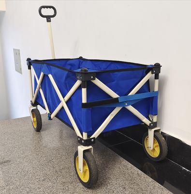 Trole de serviço público resistente de dobramento dobrável da mão do punho retrátil das rodas do carro quatro do vagão