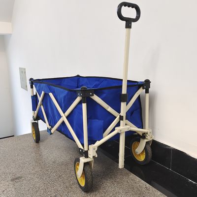 Trole de serviço público resistente de dobramento dobrável da mão do punho retrátil das rodas do carro quatro do vagão