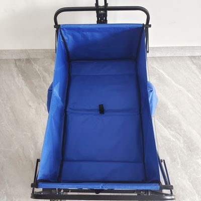 O pneu pneumático de dobramento dobrável do vagão do quadro de aço inoxidável roda o carro de jardim portátil