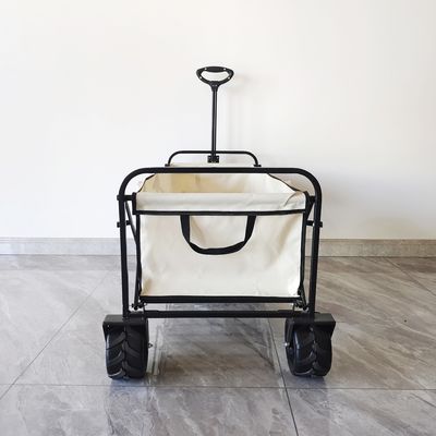 o plutônio de acampamento do carro da dobradura de 600D Oxford roda o corpo prolongado dobrável ajustável do vagão de praia