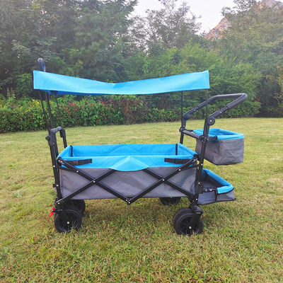 Utilidade de acampamento Carrinho dobrável Carrinho de praia Carrinho de praia com cesto de porta-bagagens ajustável