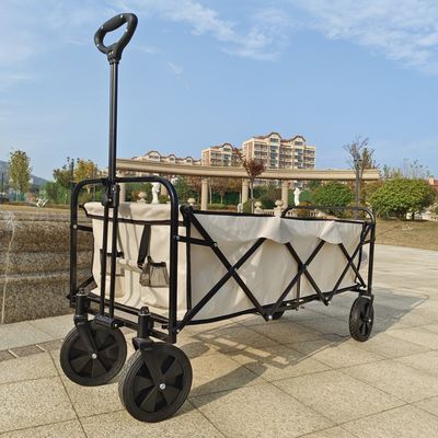 Quatro rodas brancas estendidas Camping jardim carro dobrável segurar mesa dobrável roda de PVC