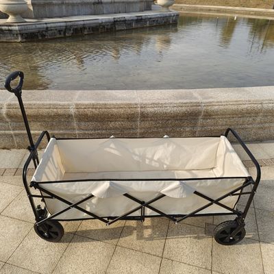 Quatro rodas brancas estendidas Camping jardim carro dobrável segurar mesa dobrável roda de PVC
