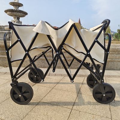 Quatro rodas brancas estendidas Camping jardim carro dobrável segurar mesa dobrável roda de PVC
