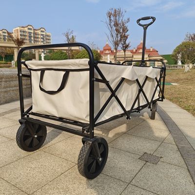 Quatro rodas brancas estendidas Camping jardim carro dobrável segurar mesa dobrável roda de PVC