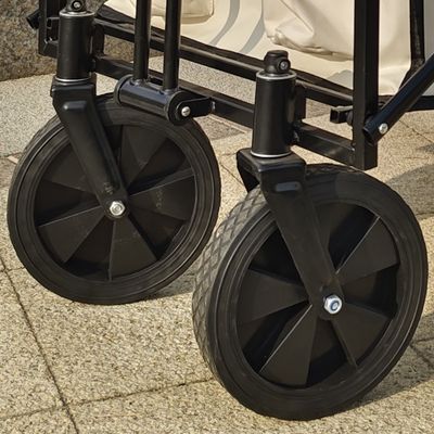 Quatro rodas brancas estendidas Camping jardim carro dobrável segurar mesa dobrável roda de PVC